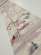 Photo1: 4K09z50  Japanese Kimono Silk  FABRIC Princess Smoky white 78.7x6.9 (1)