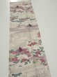 Photo3: 4K10z30  Japanese Kimono Silk  FABRIC Princess Smoky white 39.4x6.9 (3)