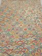 Photo1: 4K01z70  Japanese Kimono Silk  FABRIC Flowers Lime white 44.1x14.0 (1)