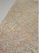 Photo3: 4K04z90  Japanese Kimono Silk  FABRIC Flowers Lime white 62.2x14.0 (3)