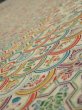 Photo4: 4K05z90  Japanese Kimono Silk  FABRIC Flowers Lime white 62.2x14.2 (4)