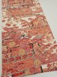 Photo2: 4K01z50  Japanese Kimono Silk  FABRIC House Off-white 39.8x14.2 (2)