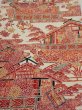 Photo1: 4K02z50  Japanese Kimono Silk  FABRIC House Off-white 39.8x14.4 (1)