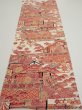 Photo5: 4K02z50  Japanese Kimono Silk  FABRIC House Off-white 39.8x14.4 (5)