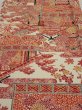 Photo1: 4K05z80  Japanese Kimono Silk  FABRIC House Off-white 63.8x13.8 (1)