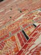Photo4: 4K05z80  Japanese Kimono Silk  FABRIC House Off-white 63.8x13.8 (4)
