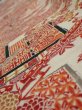 Photo4: 4K07z40  Japanese Kimono Silk  FABRIC House Off-white 55.9x6.5 (4)