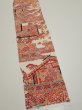 Photo2: 4K08z40  Japanese Kimono Silk  FABRIC House Off-white 55.9x6.5 (2)