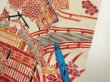 Photo8: 4K09z60  Japanese Kimono Silk  FABRIC House Off-white 81.9x7.5 (8)