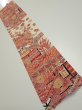 Photo1: 4K10z30  Japanese Kimono Silk  FABRIC House Off-white 35.8x7.3 (1)
