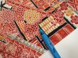 Photo6: 4K10z30  Japanese Kimono Silk  FABRIC House Off-white 35.8x7.3 (6)