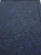 Photo1: 4K02z60  Japanese Kimono Silk  FABRIC Flowers Indigo 42.5x14.8 (1)