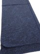 Photo2: 4K02z60  Japanese Kimono Silk  FABRIC Flowers Indigo 42.5x14.8 (2)