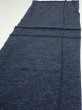 Photo3: 4K04z90  Japanese Kimono Silk  FABRIC Flowers Indigo 62.6x14.8 (3)