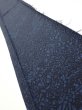Photo1: 4K07z40  Japanese Kimono Silk  FABRIC Flowers Indigo 53.1x7.5 (1)