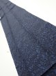 Photo1: 4K09z50  Japanese Kimono Silk  FABRIC Flowers Indigo 63.8x7.3 (1)