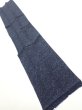 Photo1: 4K10z30  Japanese Kimono Silk  FABRIC Flowers Indigo 36.6x7.3 (1)