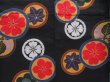 Photo5: 5312T01z520 Vintage Japanese Kimono Cotton YUKATA Flowers Black (5)