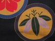 Photo6: 5312T01z520 Vintage Japanese Kimono Cotton YUKATA Flowers Black (6)