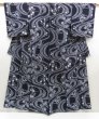 Photo1: 5312T02z540 Vintage Japanese Kimono Cotton YUKATA Chrysanthemum Indigo (1)