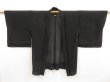 Photo6: 5312T06z280 Vintage Japanese Kimono Silk See through HAORI Boat Black (6)