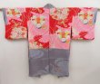 Photo2: 5312T08z540 Antique Japanese Kimono Silk LONG HAORI Instrument Light gray (2)