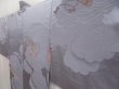 Photo4: 5312T08z540 Antique Japanese Kimono Silk LONG HAORI Instrument Light gray (4)
