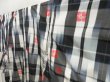Photo2: 5312T11z800 Vintage Japanese Kimono Silk TSUMUGI Flower Black (2)