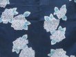 Photo5: 5313T01z420 Vintage Japanese Kimono Cotton YUKATA Hydrangea Navy (5)