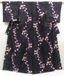 Photo1: 5313T03z480  Japanese Kimono Cotton RO YUKATA Sakura Black (1)