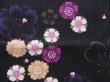 Photo6: 5313T03z480  Japanese Kimono Cotton RO YUKATA Sakura Black (6)