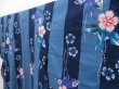 Photo2: 5313T04z380  Japanese Kimono Cotton YUKATA Origami crane  Steel blue (2)