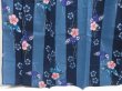 Photo4: 5313T04z380  Japanese Kimono Cotton YUKATA Origami crane  Steel blue (4)