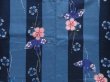 Photo5: 5313T04z380  Japanese Kimono Cotton YUKATA Origami crane  Steel blue (5)
