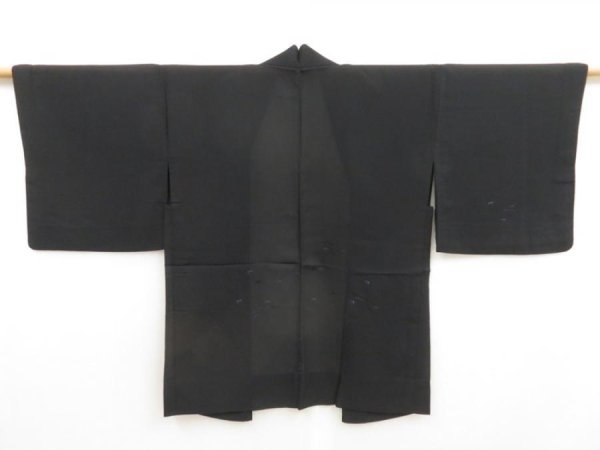 Photo1: 5313T05z310 Vintage Japanese Kimono Silk See through HAORI Bamboo grass (1)