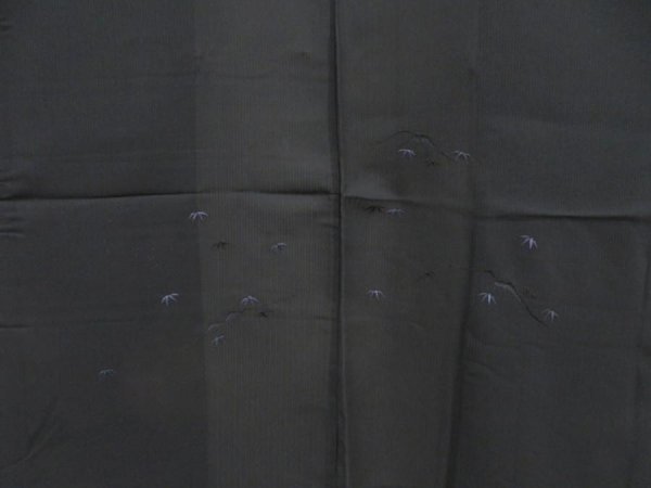 Photo3: 5313T05z310 Vintage Japanese Kimono Silk See through HAORI Bamboo grass (3)