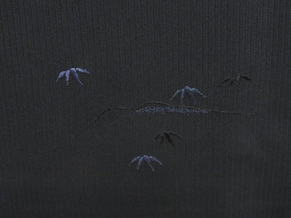 Photo4: 5313T05z310 Vintage Japanese Kimono Silk See through HAORI Bamboo grass (4)