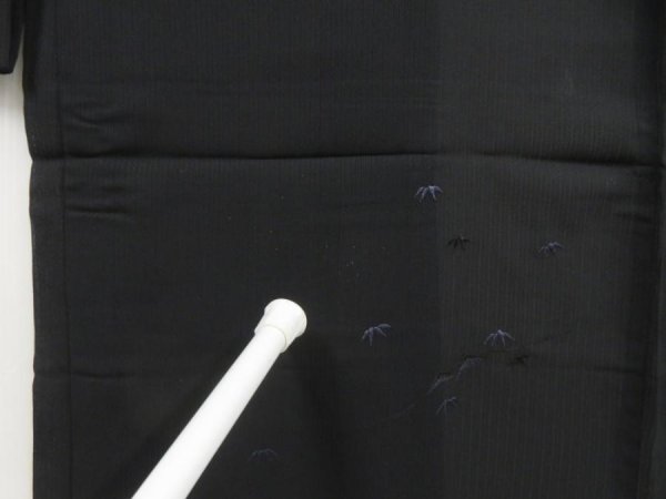 Photo6: 5313T05z310 Vintage Japanese Kimono Silk See through HAORI Bamboo grass (6)