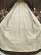 Photo7: 5313T06z410 Vintage Japanese Kimono Silk Men's JUBAN Edo era Dark brown (7)