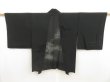 Photo1: 5313T08z340 Vintage Japanese Kimono Silk See through HAORI Bamboo grass Black (1)