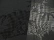 Photo4: 5313T08z340 Vintage Japanese Kimono Silk See through HAORI Bamboo grass Black (4)