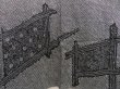 Photo3: 5313T09z380 Vintage Japanese Kimono Silk SHIBORI HAORI Fence Black (3)