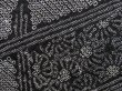 Photo4: 5313T09z380 Vintage Japanese Kimono Silk SHIBORI HAORI Fence Black (4)