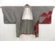 Photo5: 5313T11z500 Vintage Japanese Kimono Silk SHIBORI HAORI Mountain Black (5)