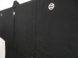 Photo2: 5314T01z630 Vintage Japanese Kimono Silk Men's HAORI Plain Black (2)