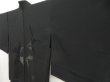 Photo2: 5314T03z320 Vintage Japanese Kimono Silk See through HAORI Leaf Black (2)