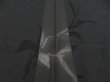 Photo3: 5314T03z320 Vintage Japanese Kimono Silk See through HAORI Leaf Black (3)