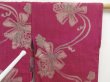 Photo5: 5314T04z450 Antique Japanese Kimono Silk HAORI Flower Dark pink (5)
