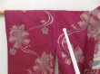 Photo7: 5314T04z450 Antique Japanese Kimono Silk HAORI Flower Dark pink (7)