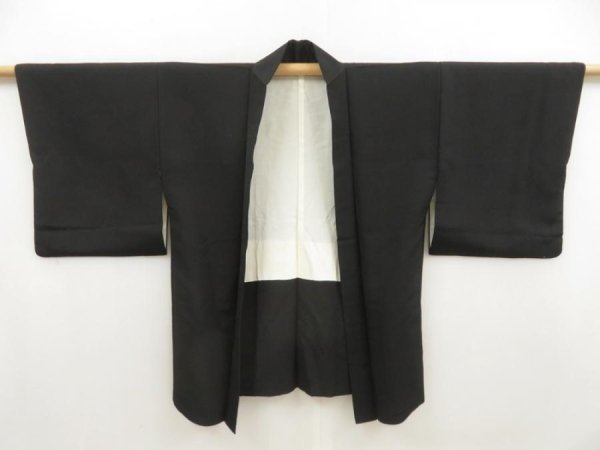 Photo6: 5314T05z510 Vintage Japanese Kimono Silk HAORI Shishi Black (6)